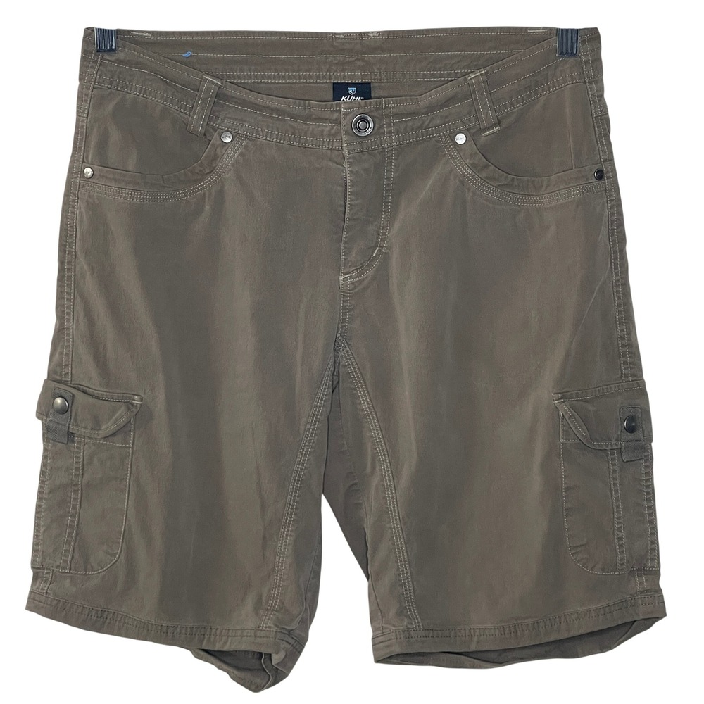Kuhl Womens Cargo Shorts Khaki Size 10 Outdoor Hiking Travel Casual